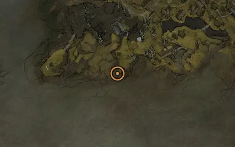 Map crop showing Tattered Note in the Mushroom Village area of Fallgrim