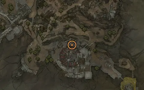 Map crop showing Sentry’s Grave in the Lonesome Spire area of Fallgrim
