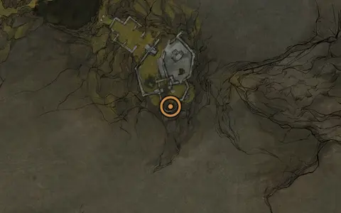 Map crop showing Heart of Vatra in the Temple of Vatra area of Fallgrim