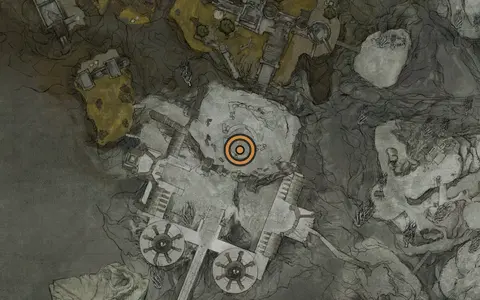 Map crop showing Voltaic Amber in the Vestige of Infinity area of Fallgrim