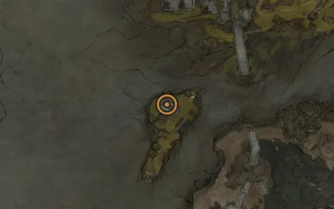 Map crop showing Crypt Key in the Desolate Peak area of Fallgrim