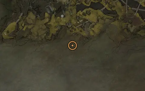 Map crop showing Tempered Iron Key in the Mushroom Village area of Fallgrim