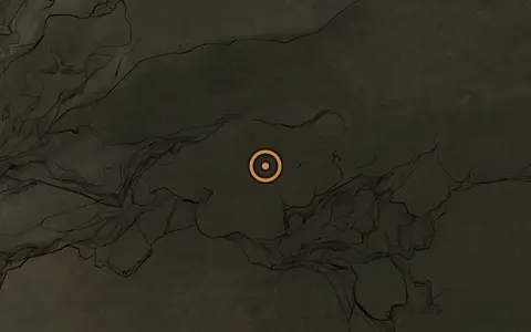 Map crop showing The Hidden Nave in the The Unfound Path area of Fallgrim