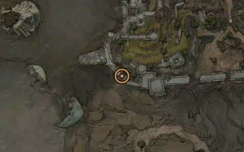 Map crop showing 2x Glimpse in the Ruins of Nochte area of Fallgrim