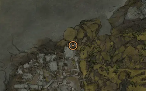 Map crop showing Martyr's Prison in the Citadel of Penance area of Fallgrim
