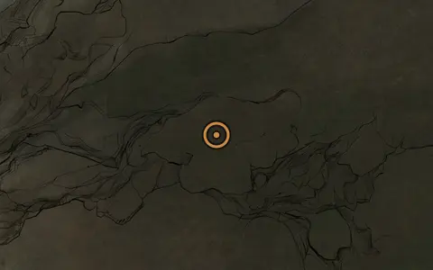 Map crop showing Empty Cradle in the The Unfound Path area of Fallgrim