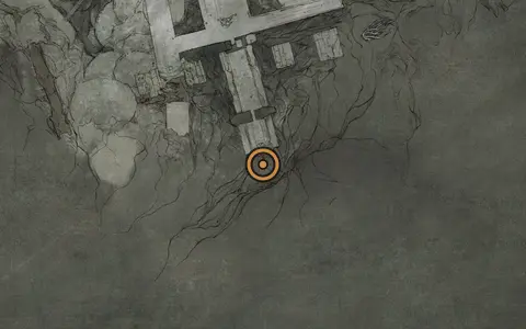 Map crop showing Clockwork Scythe in the The Silent Steps area of Fallgrim