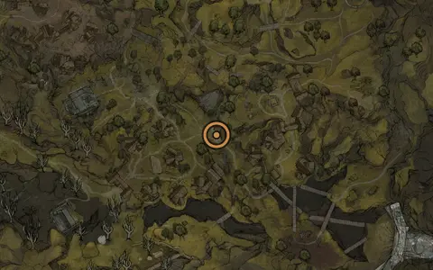 Map crop showing Emberseed Stone in the Mushroom Village area of Fallgrim