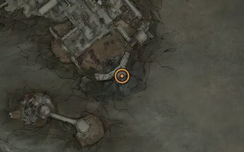 Map crop showing Glimpse #11 in the Conquered Temple area of Fallgrim