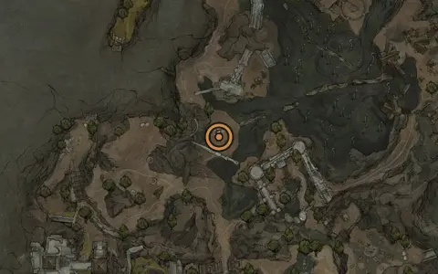 Map crop showing Infested Den in the Prophet's Rest area of Fallgrim