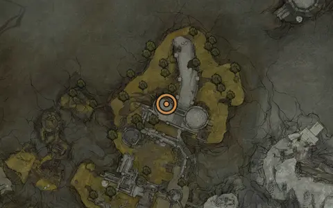 Map crop showing Castigator's Keep in the Castigator's Keep area of Fallgrim