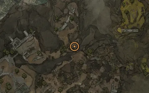 Map crop showing Blackmarrow Key in the Deserted Slums area of Fallgrim