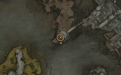 Map crop showing Blackmarrow Key in the Revenant Graves area of Fallgrim