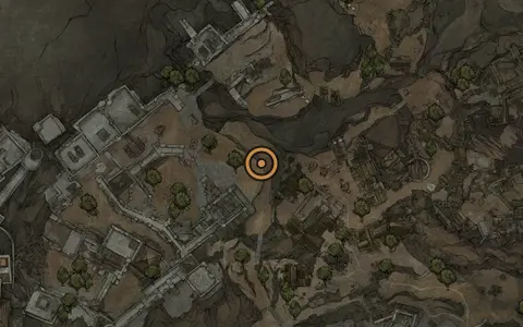 Map crop showing Besieged Ruins in the Deserted Slums area of Fallgrim