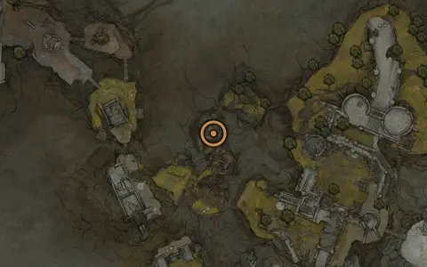 Map crop showing Unstable Stone in the Castigator's Keep area of Fallgrim