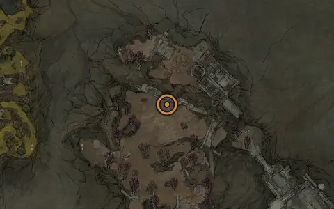 Map crop showing Sester's Censer in the Revenant Graves area of Fallgrim
