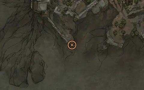 Map crop showing Depleted Gland in the Withered Shoals area of Fallgrim
