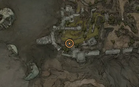 Map crop showing Duality Stone in the Ruins of Nochte area of Fallgrim