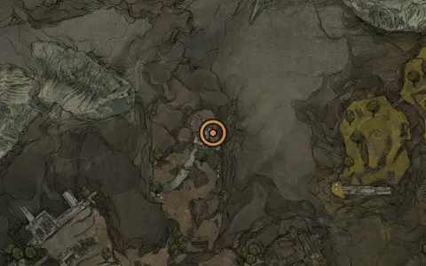 Map crop showing Spite Stone in the Deserted Slums area of Fallgrim