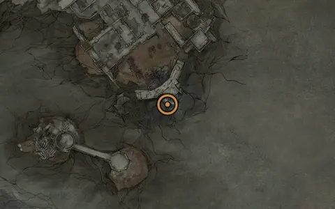 Map crop showing Ovum #17 in the Conquered Temple area of Fallgrim