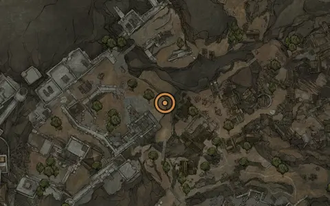 Map crop showing Sitting Stones #19 in the Lonesome Spire area of Fallgrim