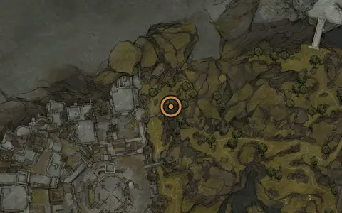 Map crop showing Glimpse #34 in the Gloomshade Grove area of Fallgrim