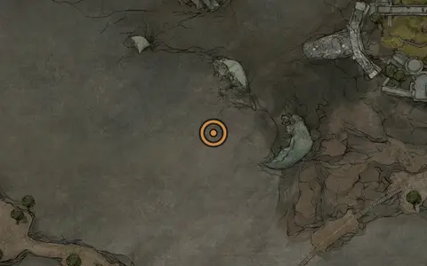 Map crop showing Glimpse #27 in the Prisoners' Domain area of Fallgrim