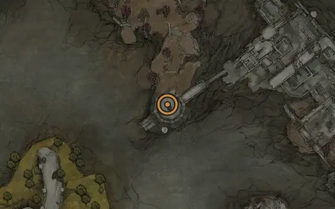 Map crop showing Glimpse #4 in the Revenant Graves area of Fallgrim