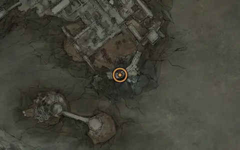 Map crop showing Glimpse #10 in the Conquered Temple area of Fallgrim