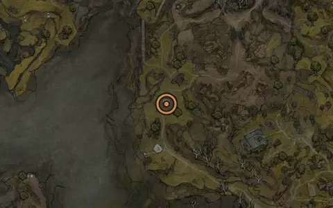 Map crop showing Combat Trial #5 in the Widow's Overlook area of Fallgrim