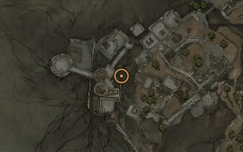 Map crop showing Lazlo in the Withered Shoals area of Fallgrim