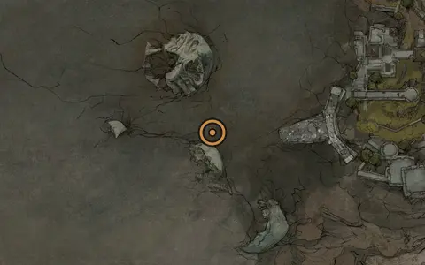Map crop showing Slumwater Drain in the Prisoners' Domain area of Fallgrim