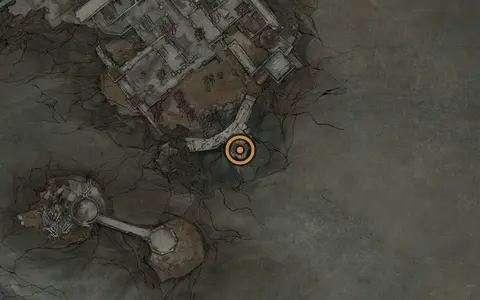 Map crop showing Conquerer's Reward in the Conquered Temple area of Fallgrim