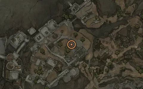 Map crop showing Mammon [6] in the Withered Shoals area of Fallgrim