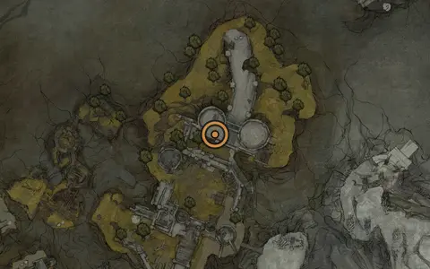 Map crop showing Glimpse #3 in the Castigator's Keep area of Fallgrim