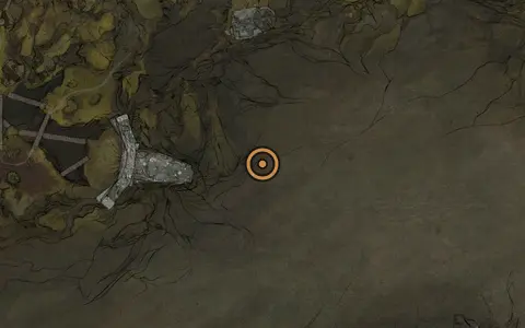 Map crop showing Corroded Stone in the Glutted Mire area of Fallgrim