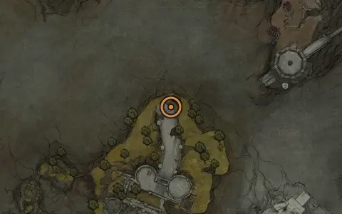 Map crop showing Blackwell Cavern in the Castigator's Keep area of Fallgrim