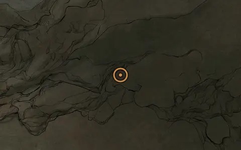 Map crop showing Faithful's Shelter in the The Unfound Path area of Fallgrim