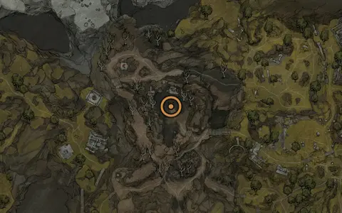 Map crop showing Proxima in the Blackridge Cliffs area of Fallgrim