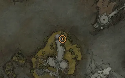 Map crop showing Triarch Repeater in the Castigator's Keep area of Fallgrim