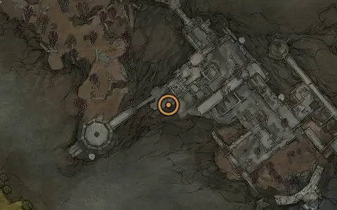 Map crop showing Sitting Stones #27 in the Sester's Refuge area of Fallgrim