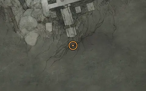 Map crop showing Caged Hystrix in the The Silent Steps area of Fallgrim
