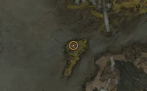 Map crop showing Tattered Page in the Desolate Peak area of Fallgrim