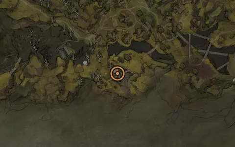 Map crop showing Wounding Stone in the Mushroom Village area of Fallgrim