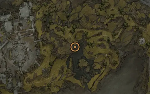 Map crop showing Gloomshade Grove in the Gloomshade Grove area of Fallgrim
