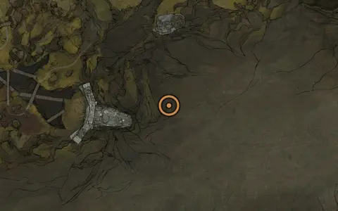Map crop showing Seeping Mire in the Glutted Mire area of Fallgrim