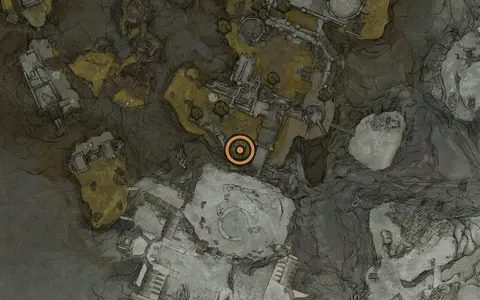 Map crop showing Hall of Murmurs in the Castigator's Keep area of Fallgrim