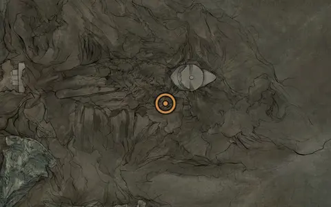 Map crop showing Location: Caged Hystrix in the The Marrow Keep area of Fallgrim
