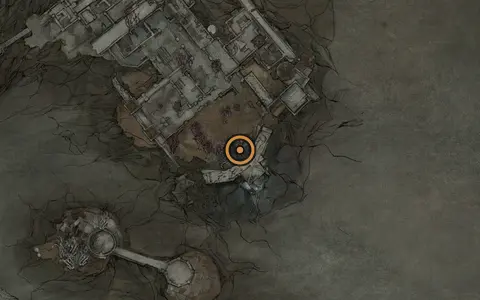 Map crop showing Glimpse #9 in the Conquered Temple area of Fallgrim