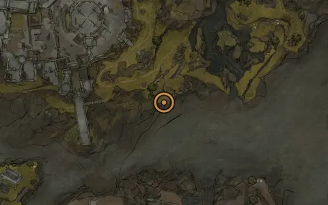 Map crop showing Sitting Stones #11 in the Citadel of Penance area of Fallgrim